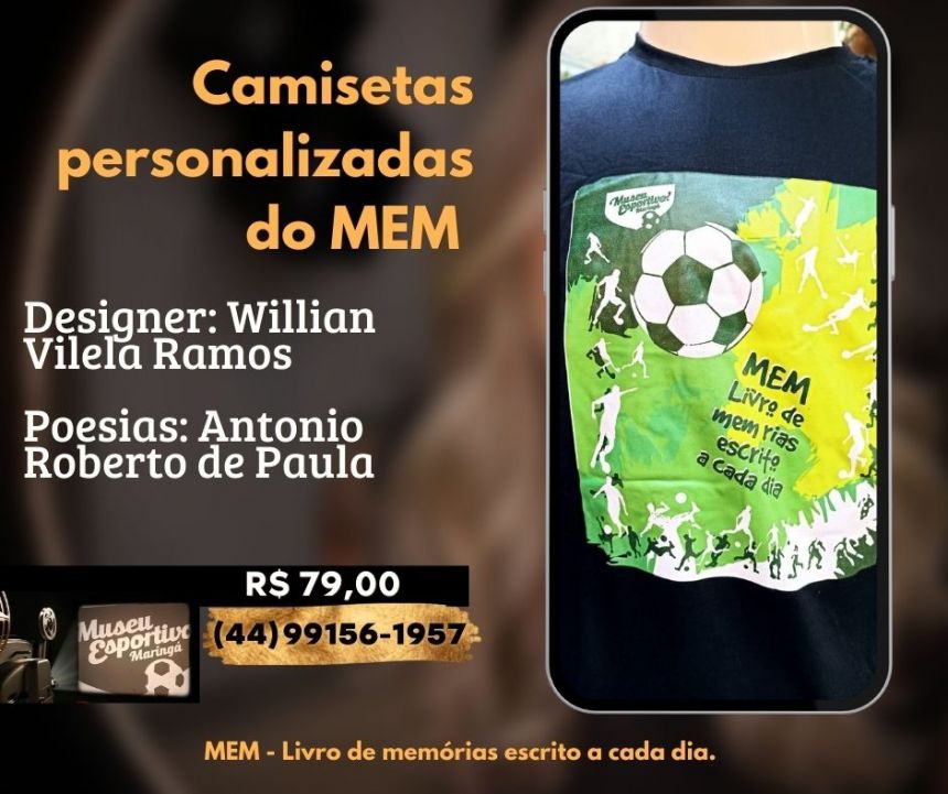 Camisetas personalizadas do Museu Esportivo de Maringá